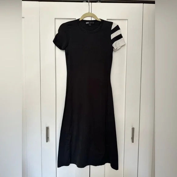 Y-3 | Dresses | Y3 Yohji Yamamoto Adidas Black T Shirt Short Sleeve Midi  Dress | Poshmark